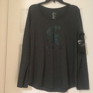 New Womens Nike Large Michigan state spartan shirt